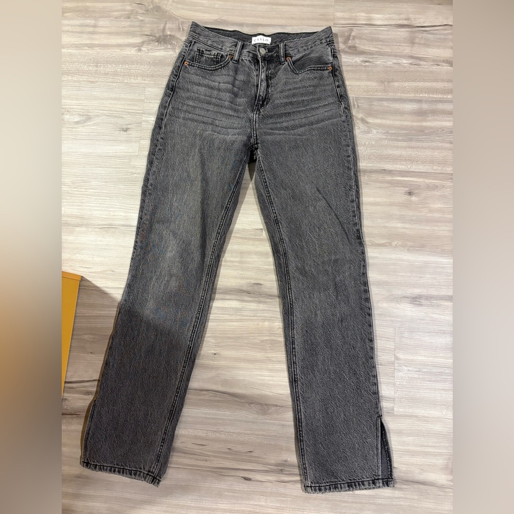 Cello Women's Straight Leg Jeans in Charcoal
